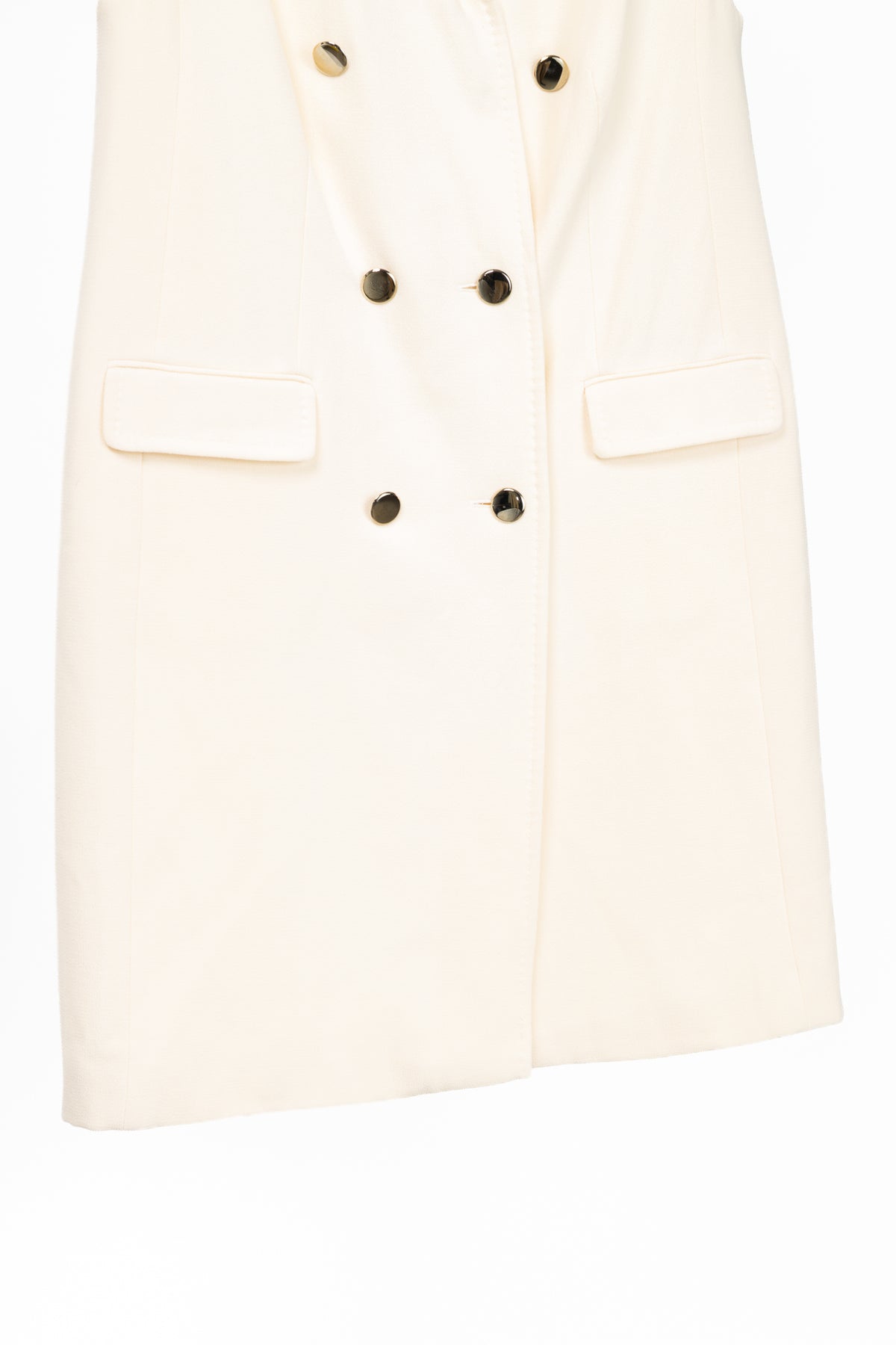 Escada Belliva Off-White Wool-Crepe Double-Breasted Waistcoat