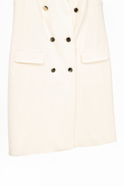 Escada Belliva Off-White Wool-Crepe Double-Breasted Waistcoat