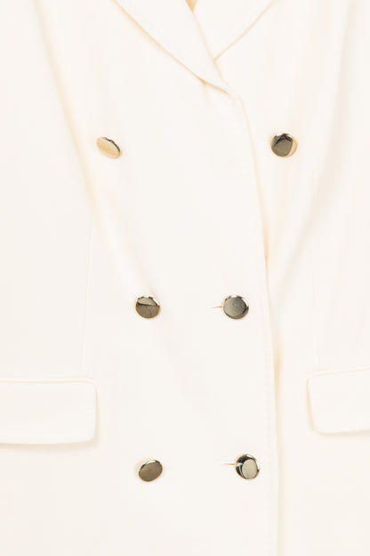 Escada Belliva Off-White Wool-Crepe Double-Breasted Waistcoat