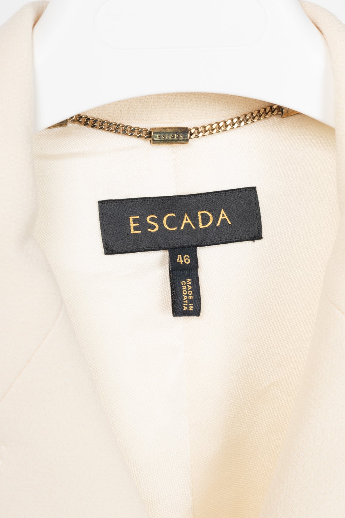 Escada Belliva Off-White Wool-Crepe Double-Breasted Waistcoat