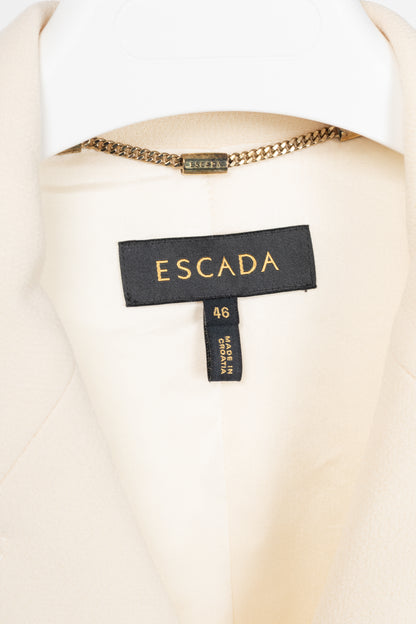 Escada Belliva Off-White Wool-Crepe Double-Breasted Waistcoat