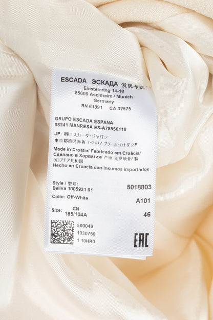 Escada Belliva Off-White Wool-Crepe Double-Breasted Waistcoat