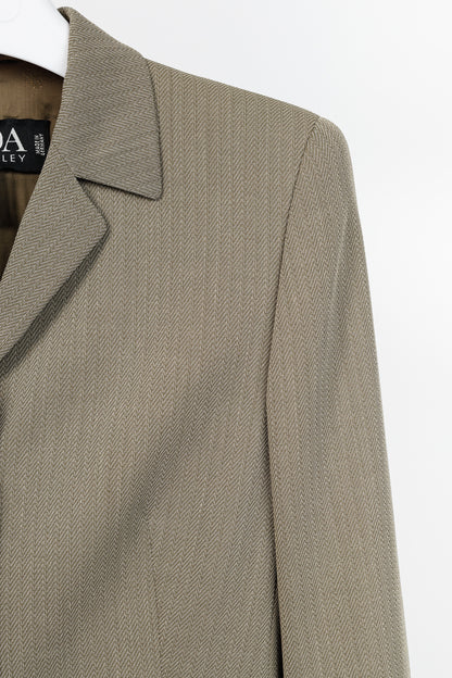 Escada Margaretha Ley Vintage Taupe Virgin-Wool Blazer