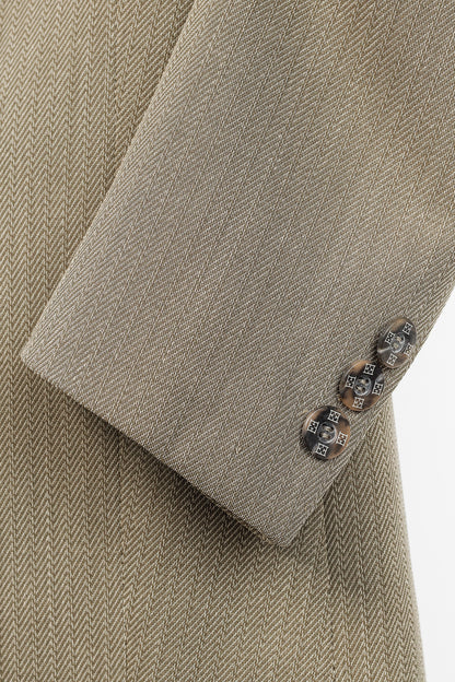 Escada Margaretha Ley Vintage Taupe Virgin-Wool Blazer