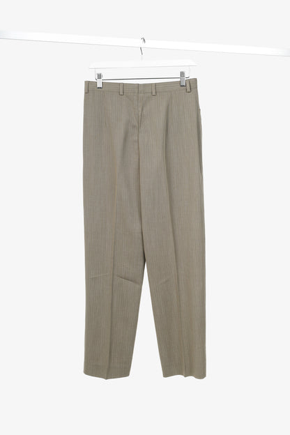 Escada Margaretha Ley Vintage Taupe Virgin-Wool Trousers
