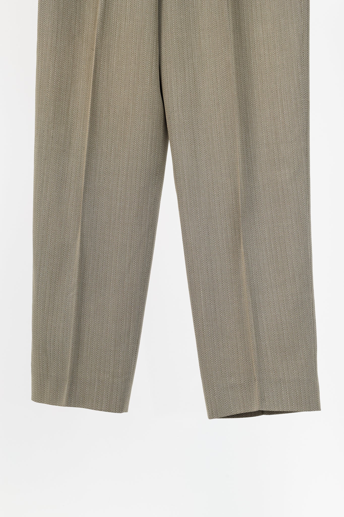Escada Margaretha Ley Vintage Taupe Virgin-Wool Trousers