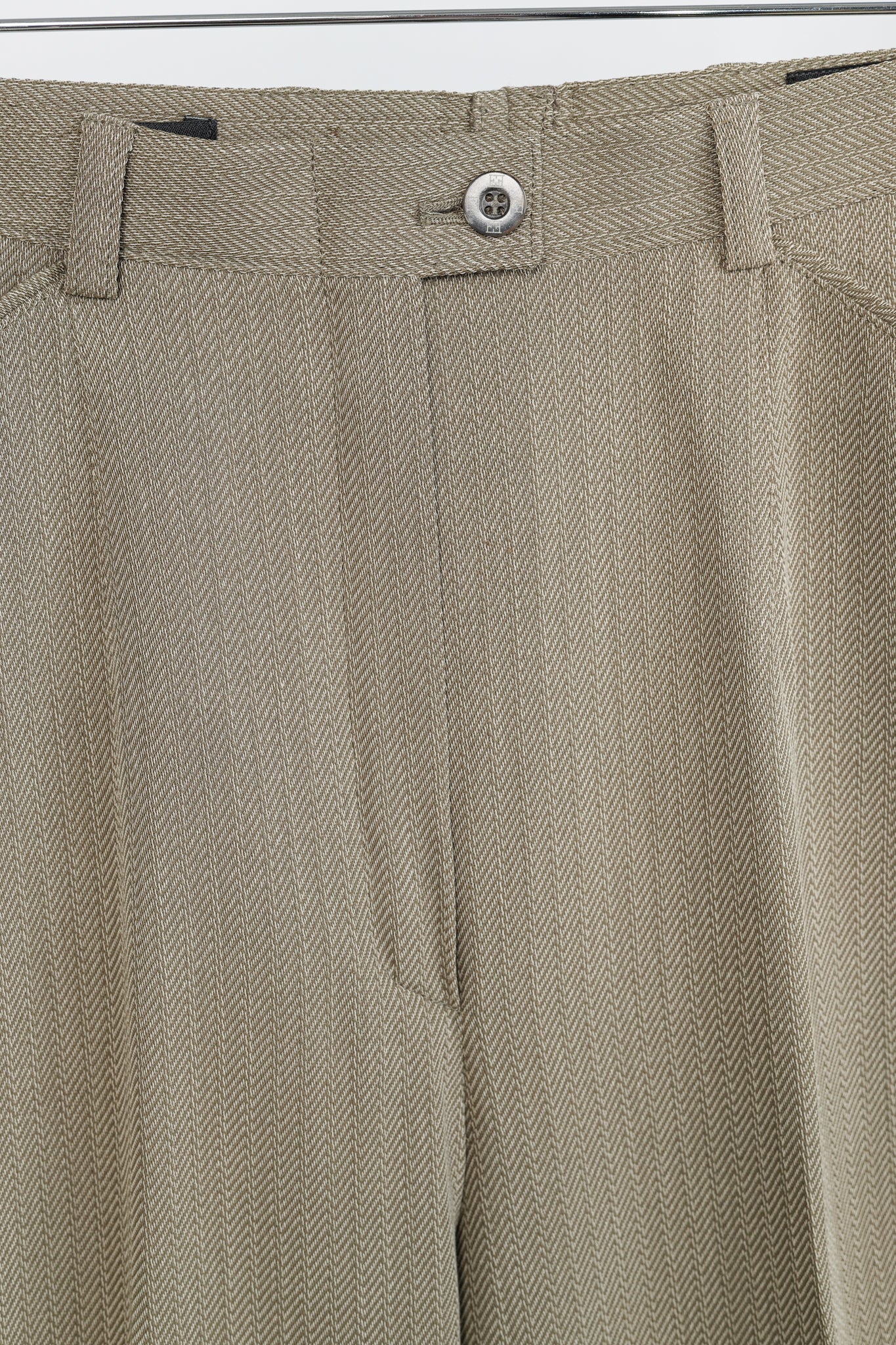 Escada Margaretha Ley Vintage Taupe Virgin-Wool Trousers