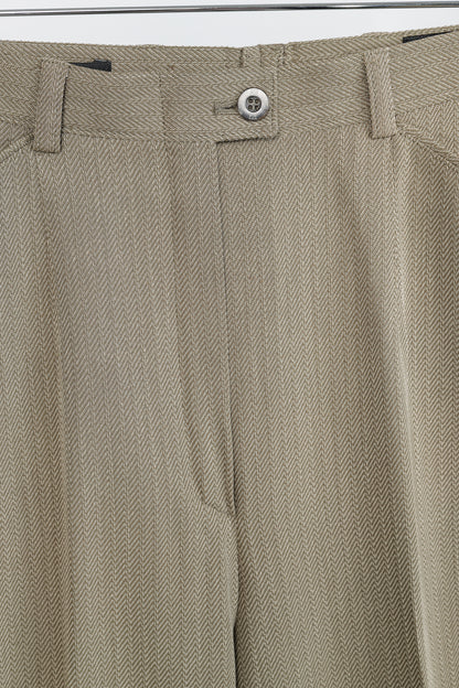 Escada Margaretha Ley Vintage Taupe Virgin-Wool Trousers