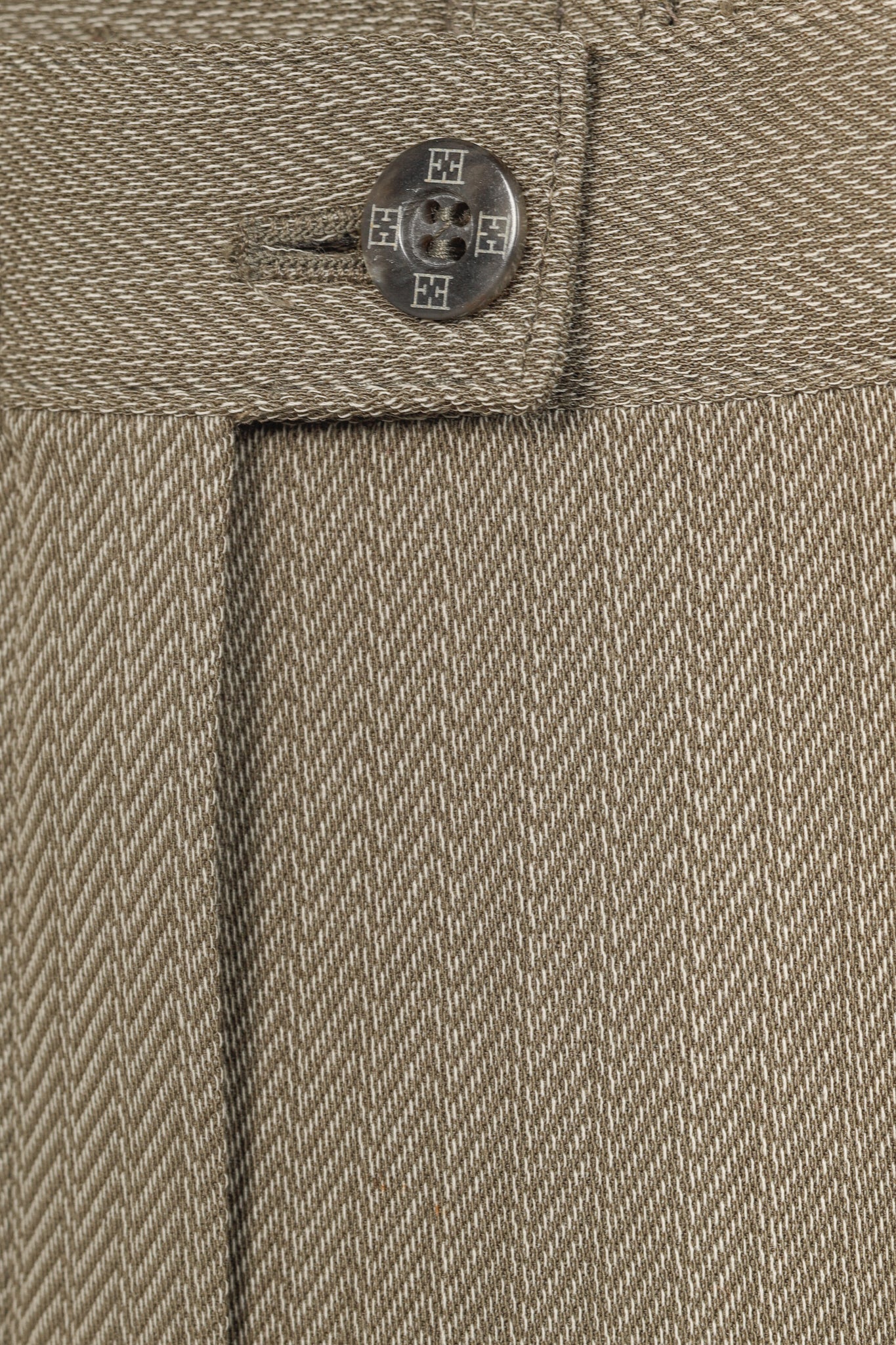 Escada Margaretha Ley Vintage Taupe Virgin-Wool Trousers