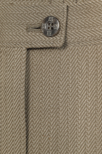 Escada Margaretha Ley Vintage Taupe Virgin-Wool Trousers