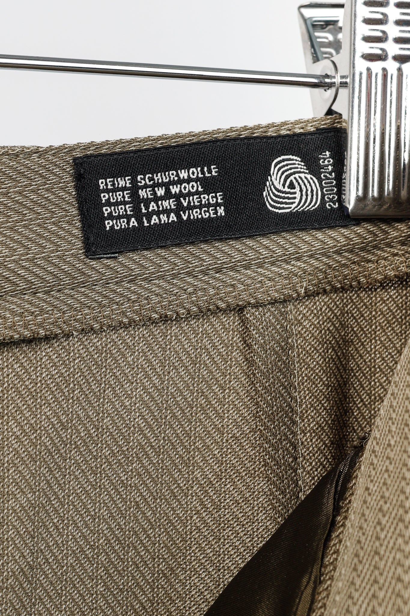 Escada Margaretha Ley Vintage Taupe Virgin-Wool Trousers