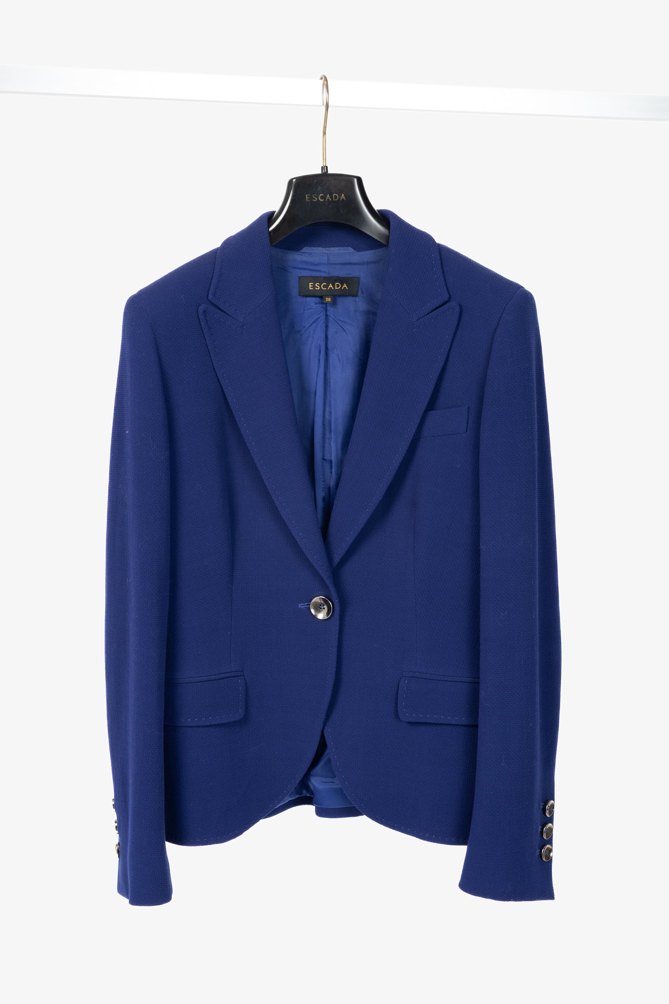 Escada Brikena Ink Wool-Pique Blazer
