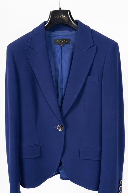 Escada Brikena Ink Wool-Pique Blazer