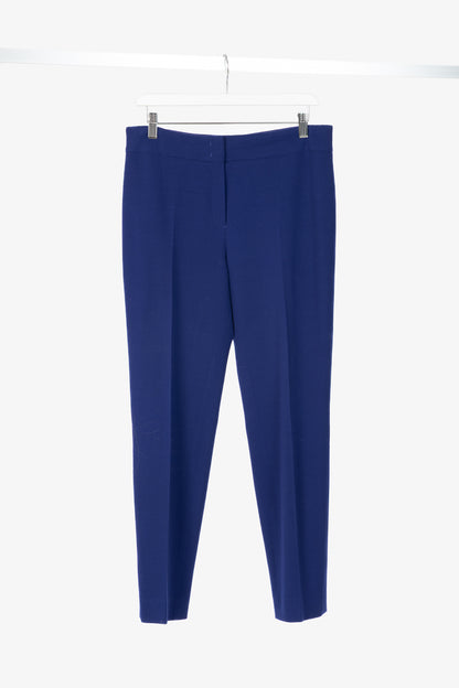 Escada Tina Ink Wool-Pique Tapered Trousers