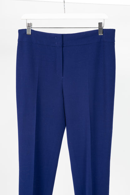 Escada Tina Ink Wool-Pique Tapered Trousers