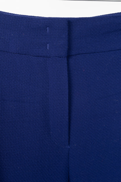 Escada Tina Ink Wool-Pique Tapered Trousers