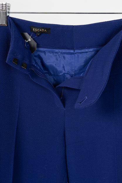 Escada Tina Ink Wool-Pique Tapered Trousers