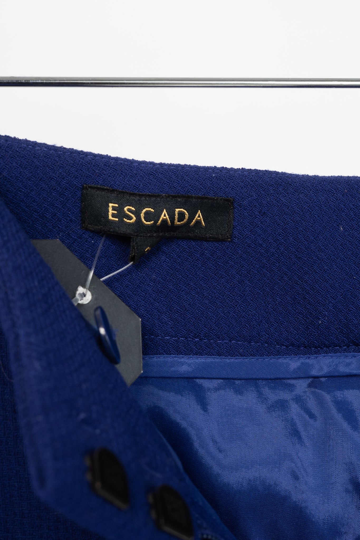 Escada Tina Ink Wool-Pique Tapered Trousers