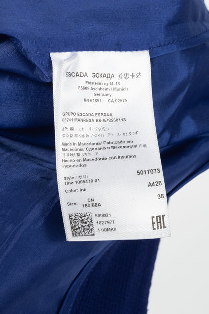 Escada Tina Ink Wool-Pique Tapered Trousers