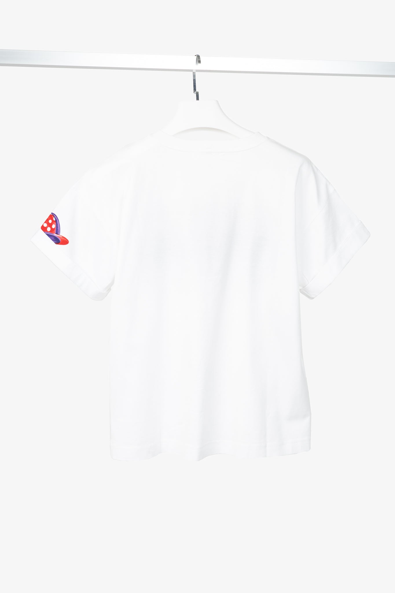 Escada Margaretha Ley White Cotton Equestrian-Motif T-Shirt