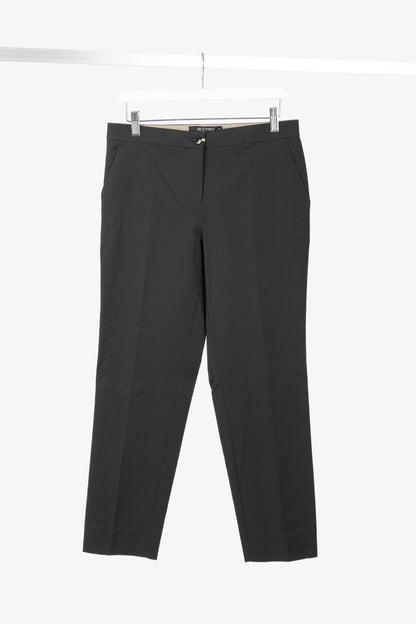 Etro Black Cotton-Blend Cropped Trousers