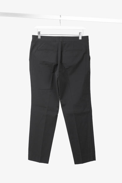 Etro Black Cotton-Blend Cropped Trousers