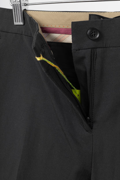 Etro Black Cotton-Blend Cropped Trousers