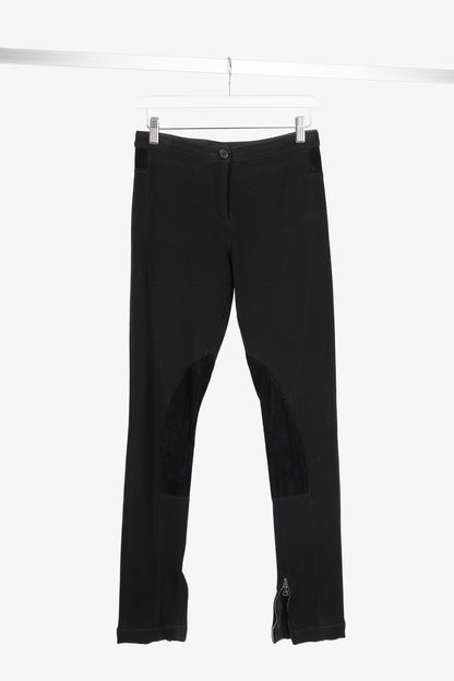 Etro Black Twill & Suede Riding Pants