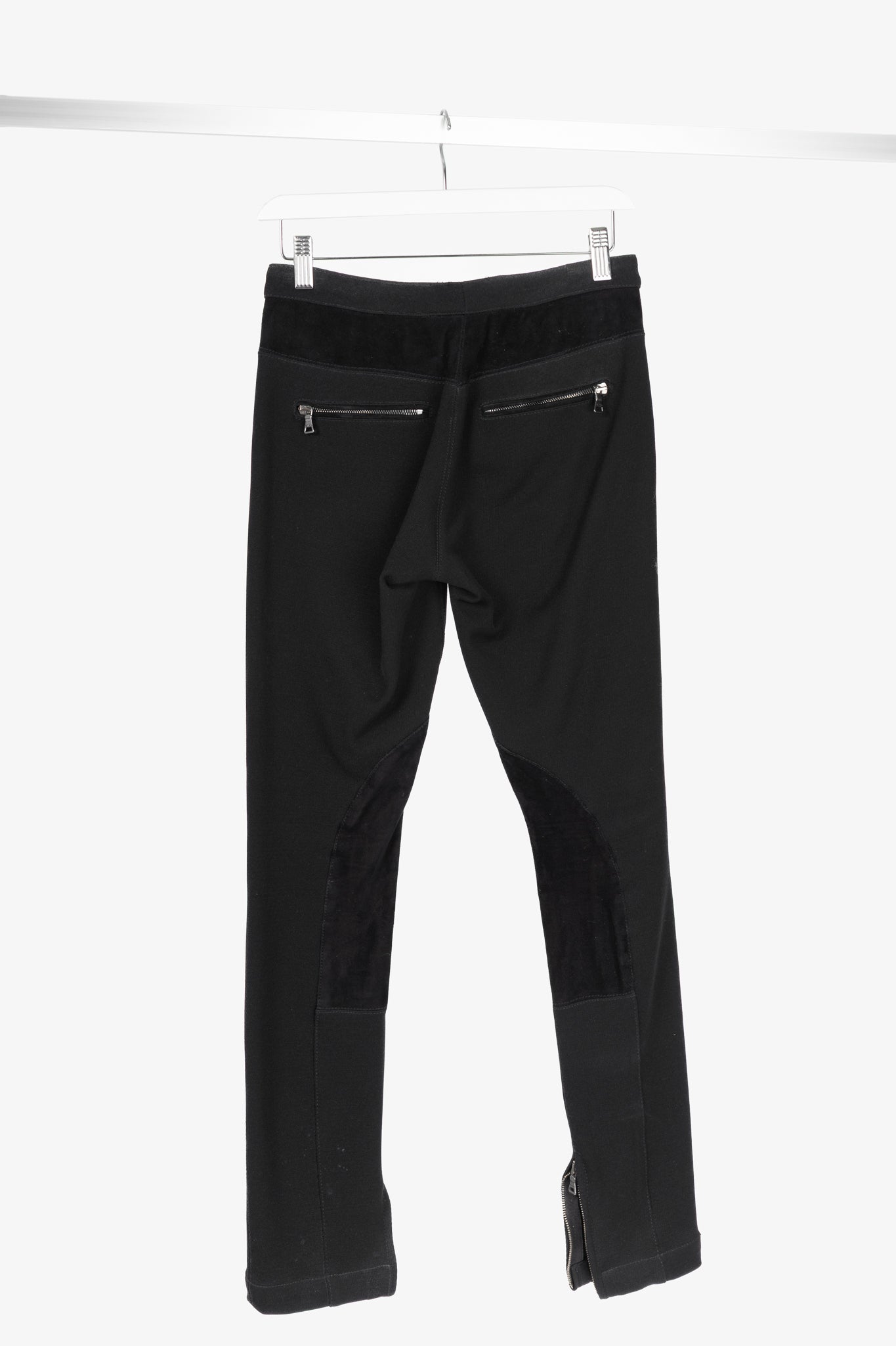 Etro Black Twill & Suede Riding Pants