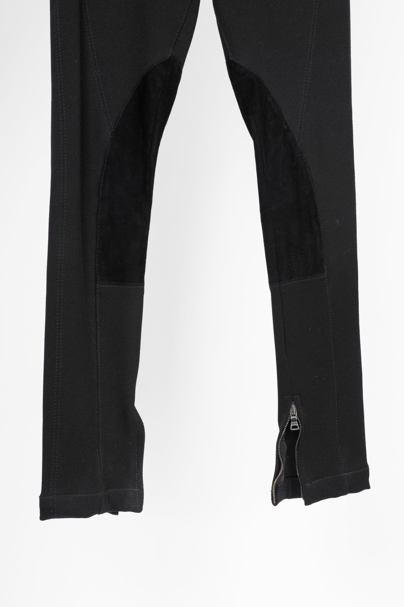 Etro Black Twill & Suede Riding Pants