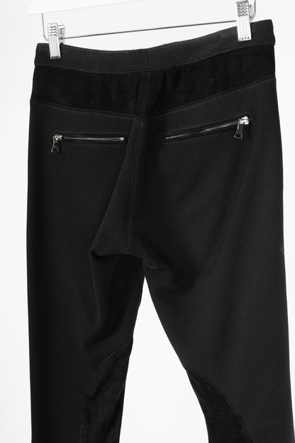 Etro Black Twill & Suede Riding Pants