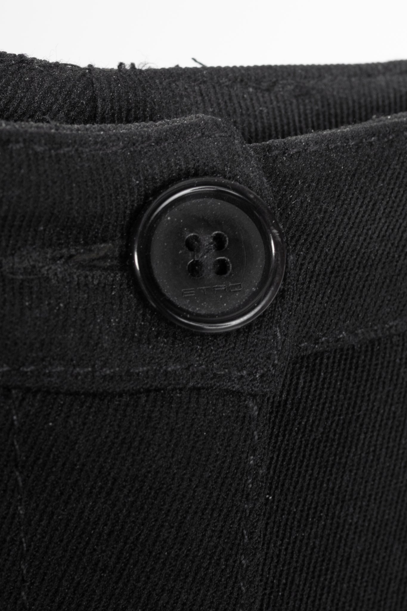 Etro Black Twill & Suede Riding Pants