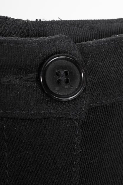 Etro Black Twill & Suede Riding Pants