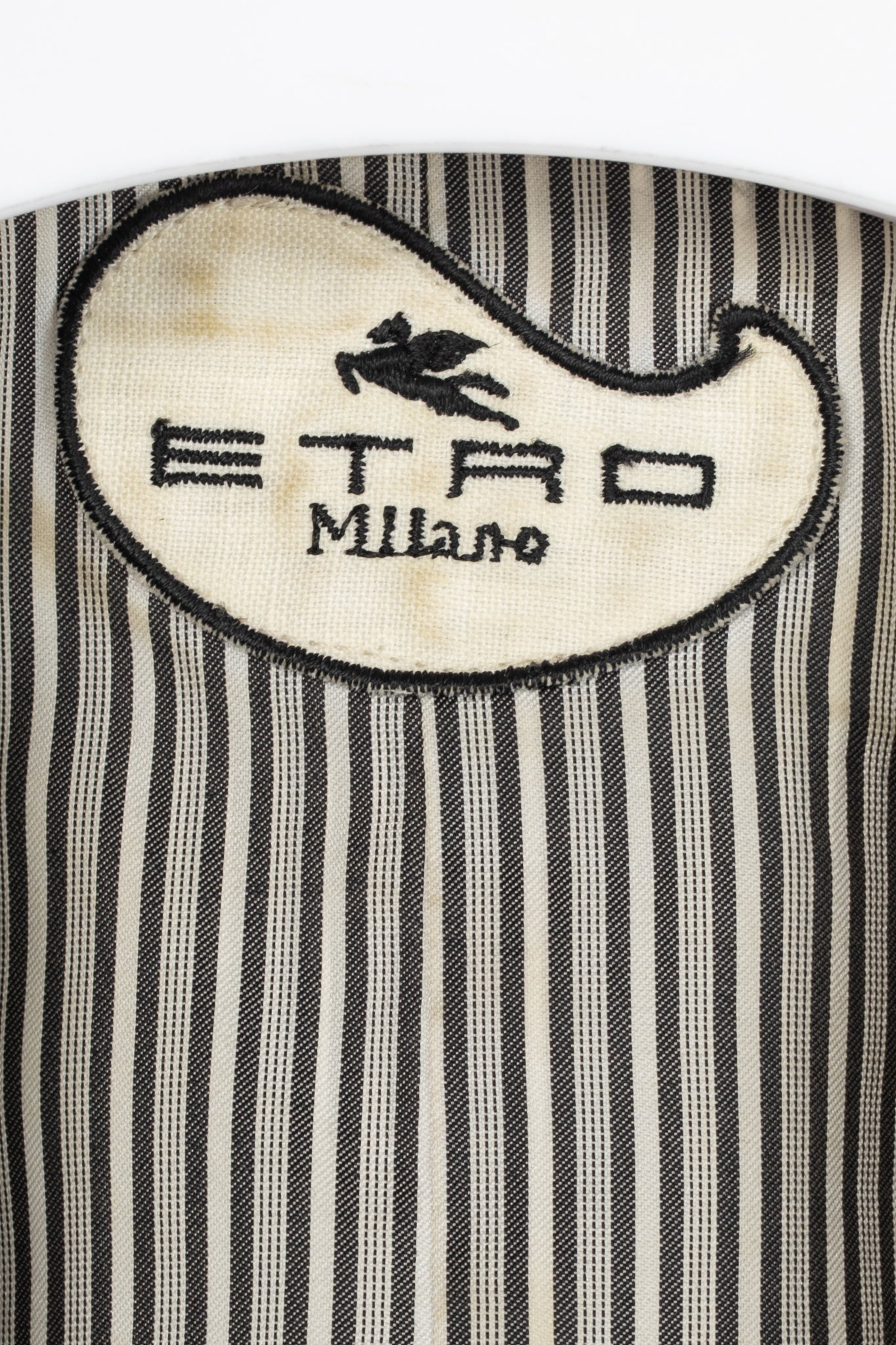 Etro Black Studded Stripe-Back Waistcoat