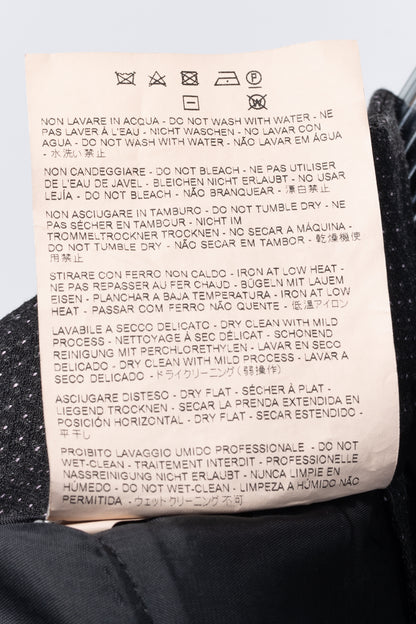 Etro Black Micro-Dot Wool-Blend Cuffed Trousers