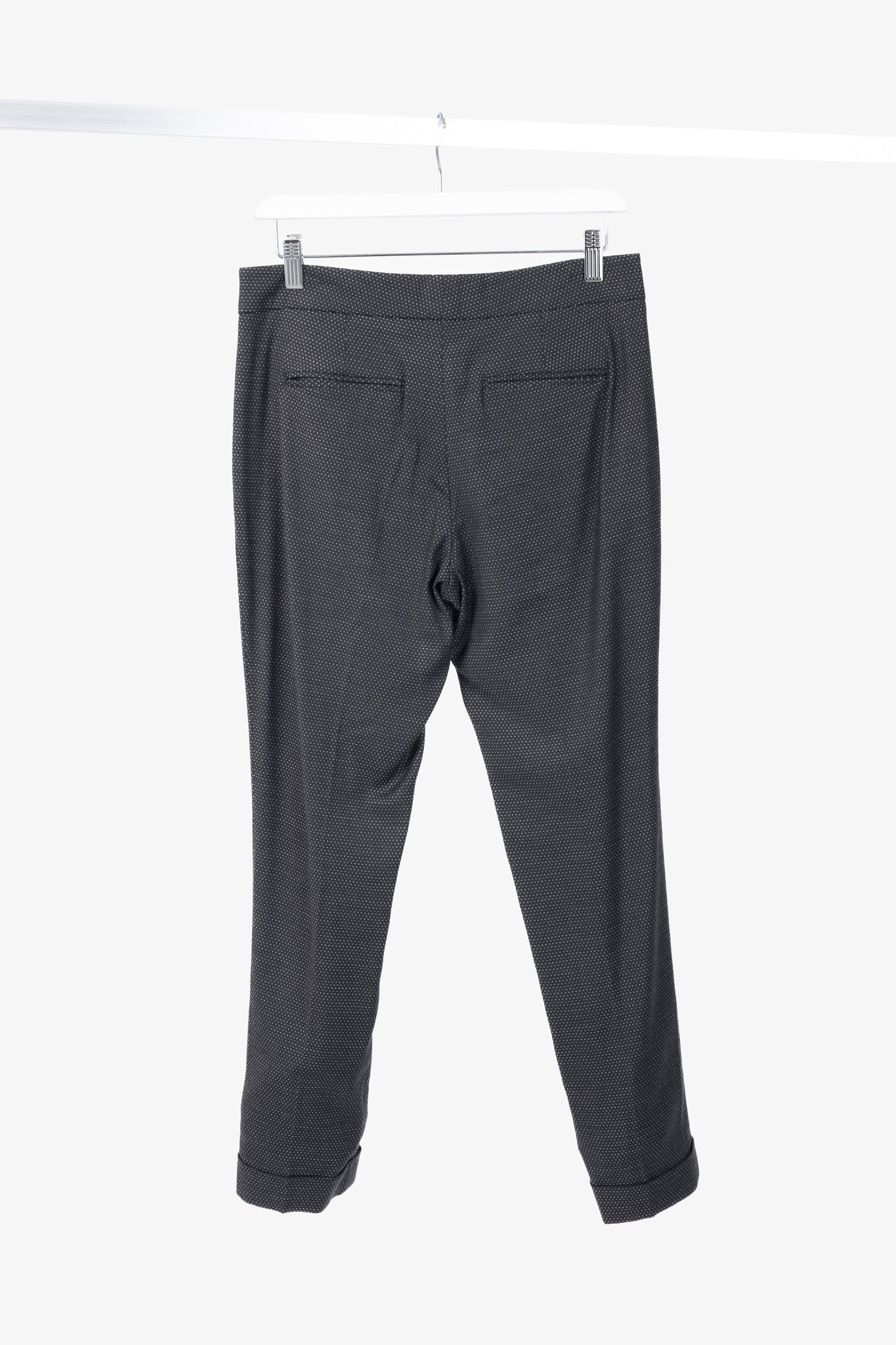 Etro Black Micro-Dot Wool-Blend Cuffed Trousers
