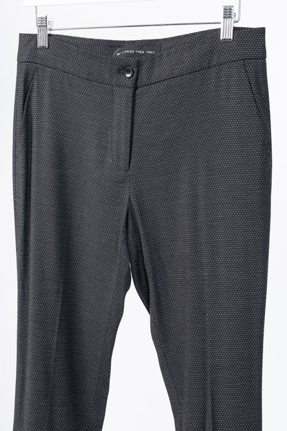 Etro Black Micro-Dot Wool-Blend Cuffed Trousers