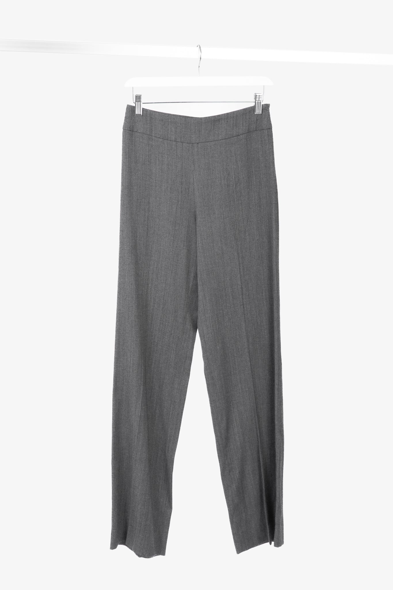 Etro Grey Micro-Dot Wool-Flannel Straight-Leg Trousers