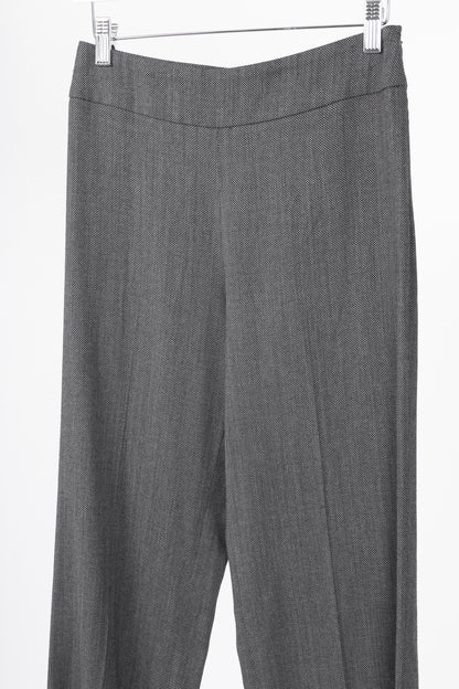 Etro Grey Micro-Dot Wool-Flannel Straight-Leg Trousers