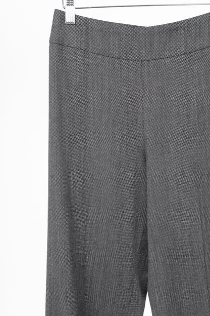 Etro Grey Micro-Dot Wool-Flannel Straight-Leg Trousers