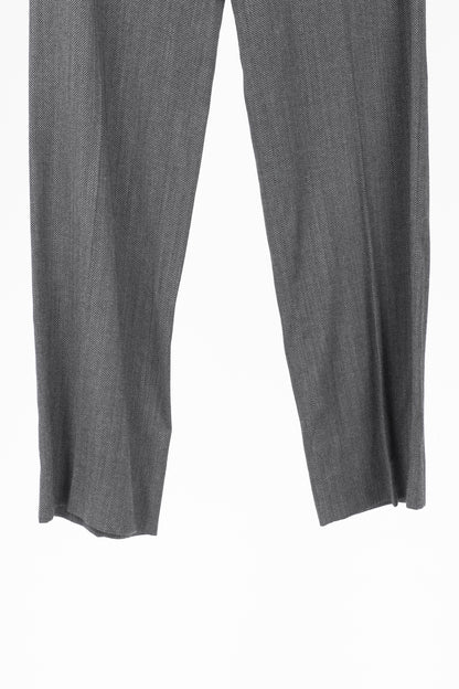 Etro Grey Micro-Dot Wool-Flannel Straight-Leg Trousers