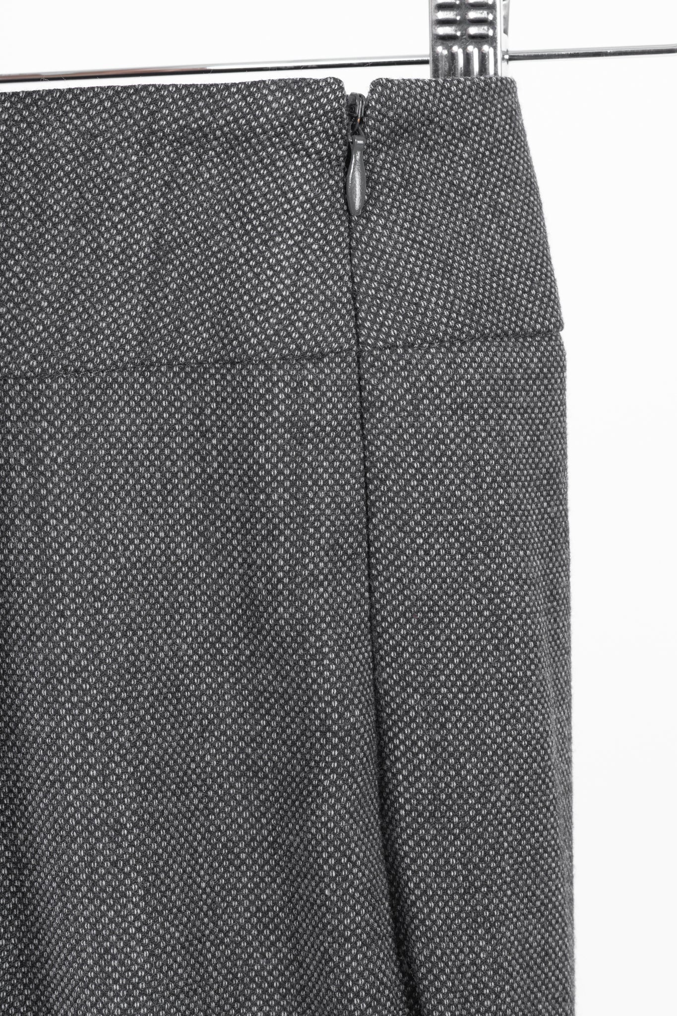 Etro Grey Micro-Dot Wool-Flannel Straight-Leg Trousers