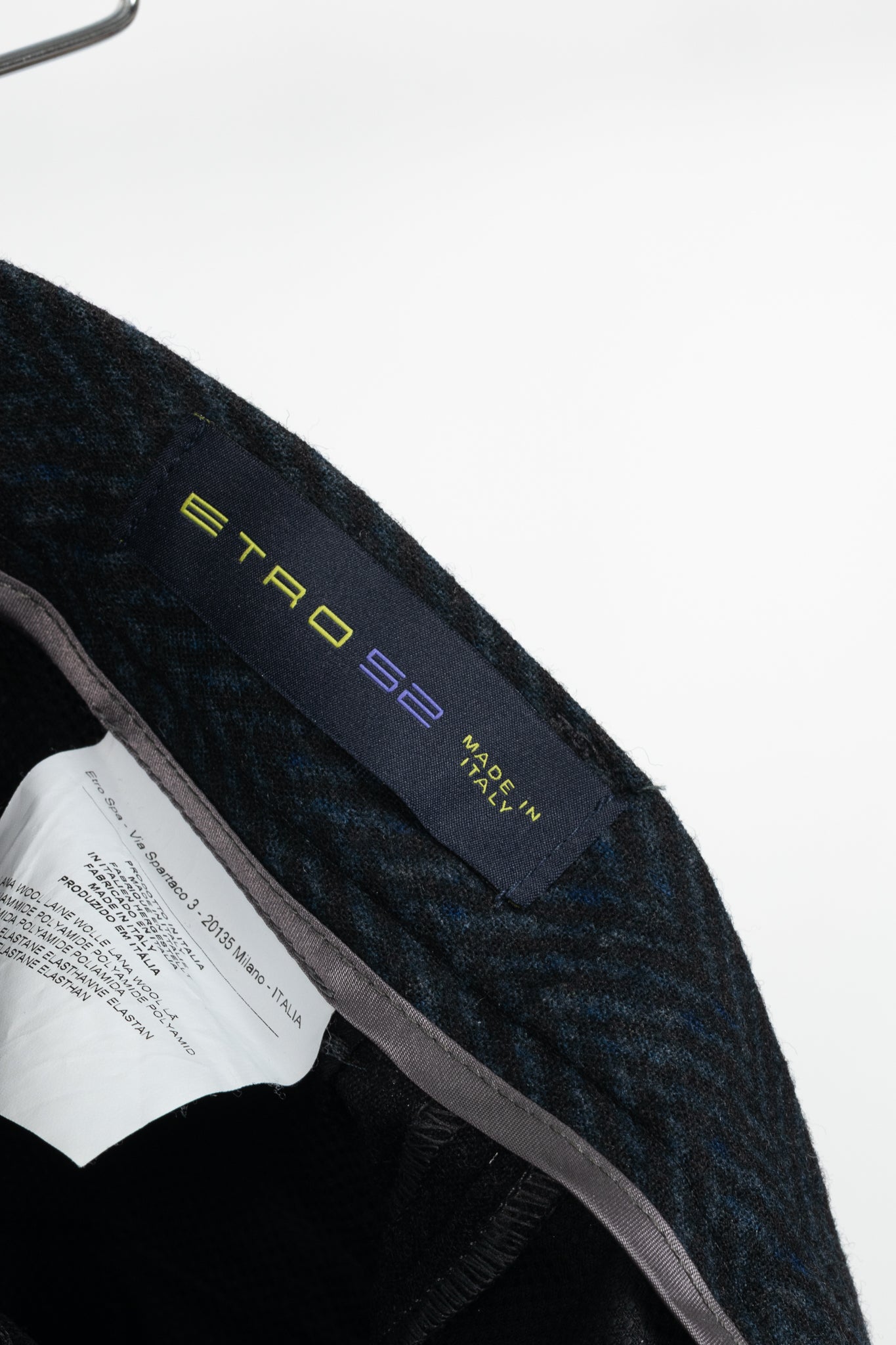 Etro Superleggerr Charcoal Wool-Flannel Herringbone-Trim Trousers