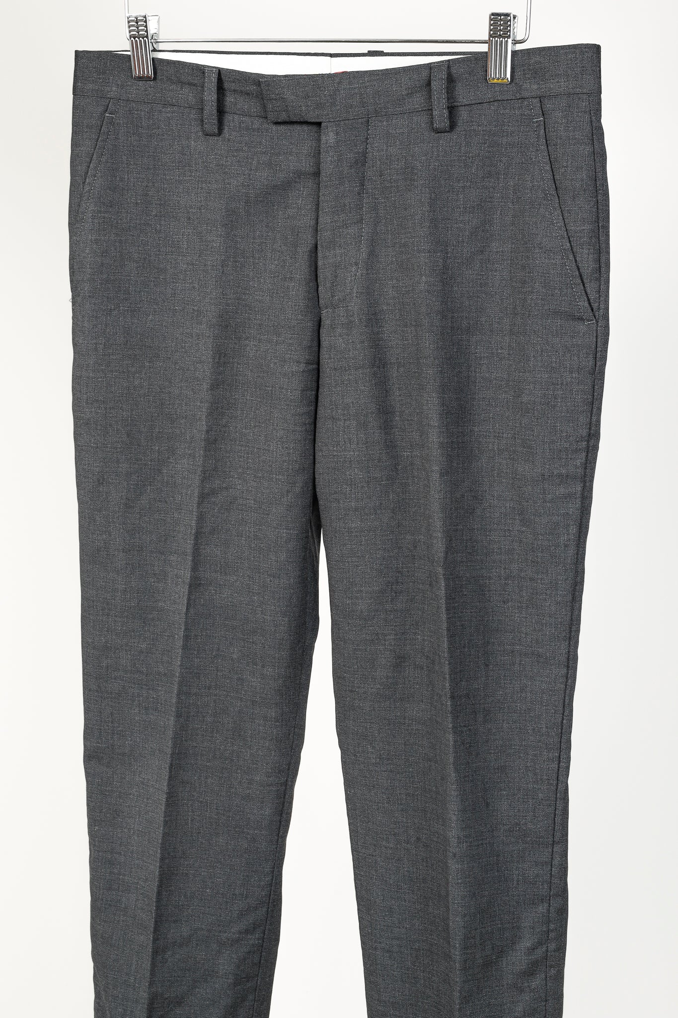 Etro Grey Wool-Suiting Straight-Leg Trousers