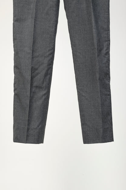 Etro Grey Wool-Suiting Straight-Leg Trousers