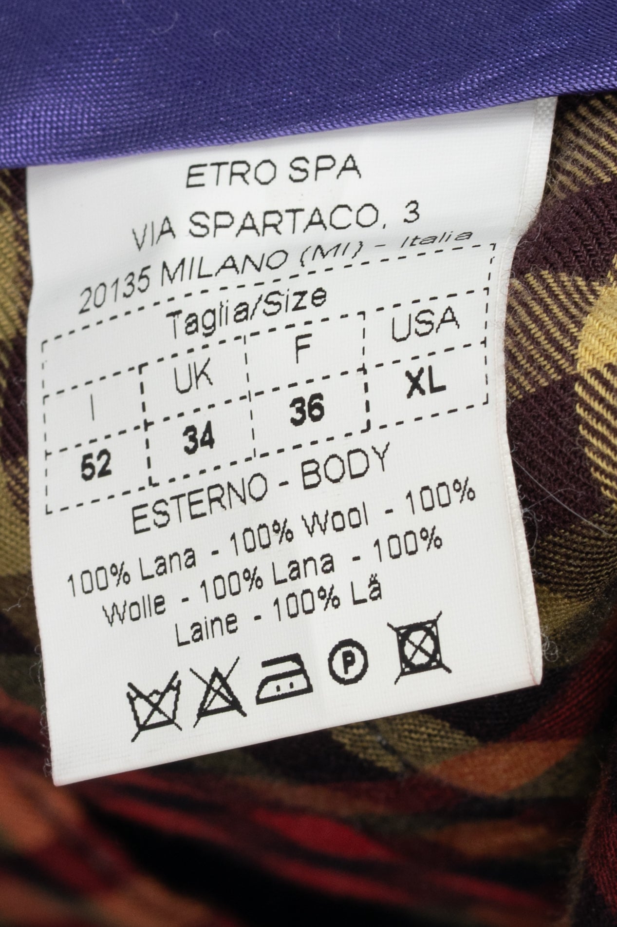 Etro Grey Plaid Wool-Flannel Slim Trousers