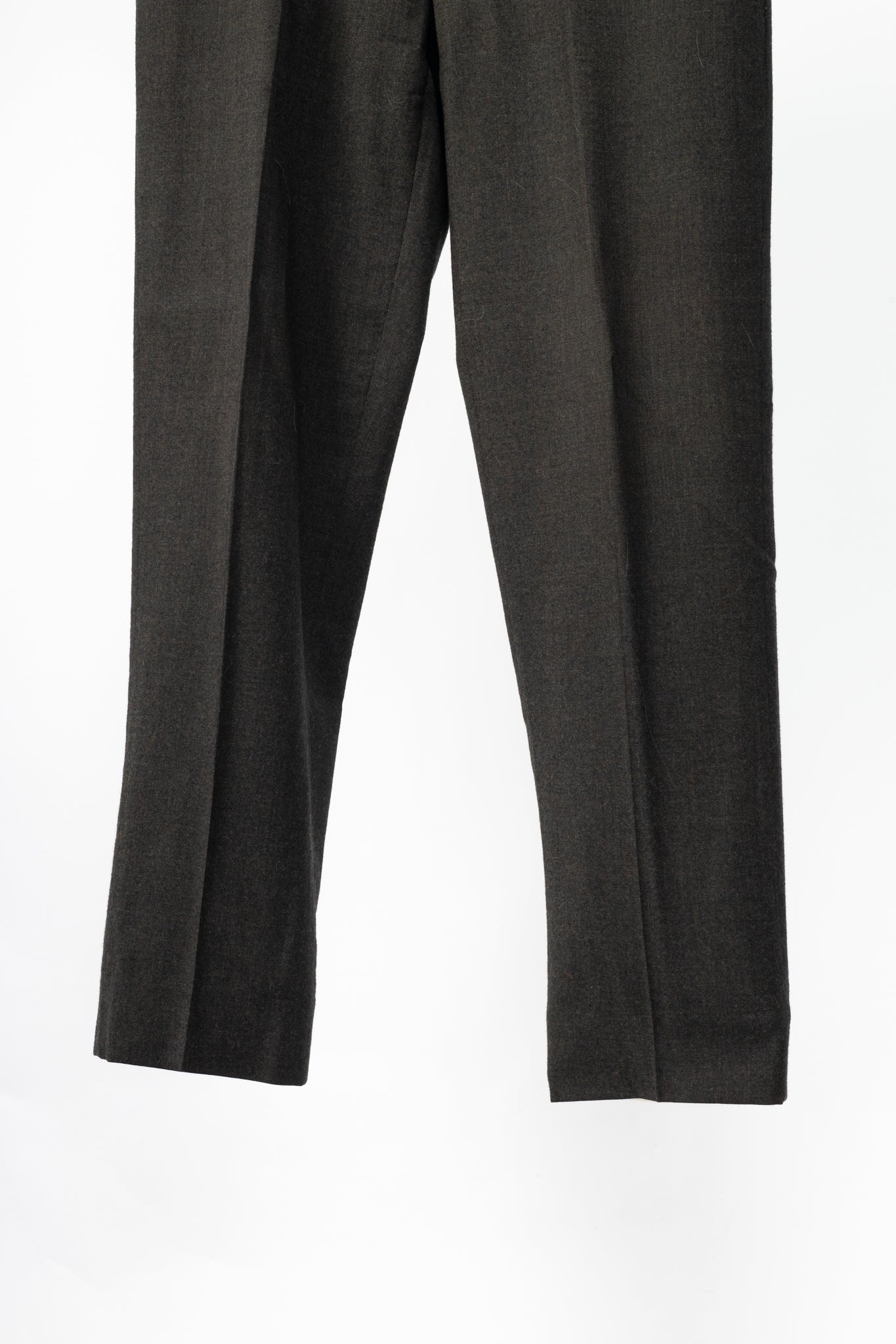 Etro Brown Wool-Flannel Straight-Leg Trousers