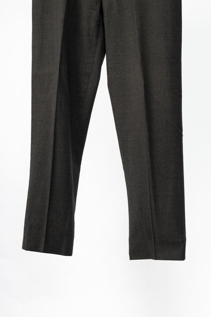 Etro Brown Wool-Flannel Straight-Leg Trousers