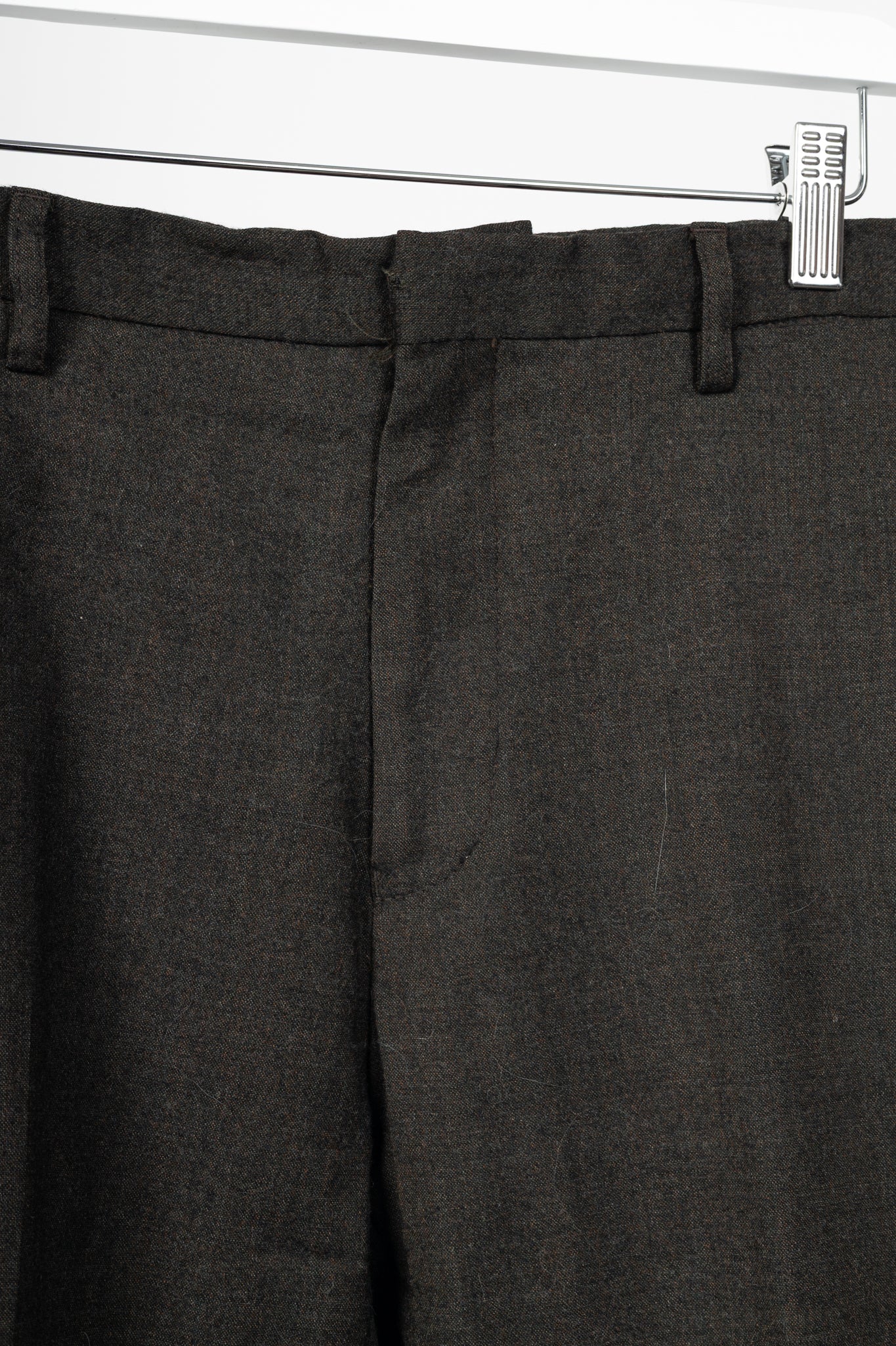 Etro Brown Wool-Flannel Straight-Leg Trousers