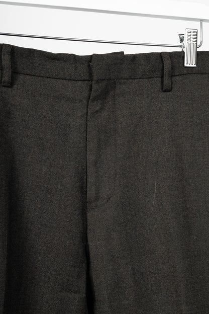 Etro Brown Wool-Flannel Straight-Leg Trousers